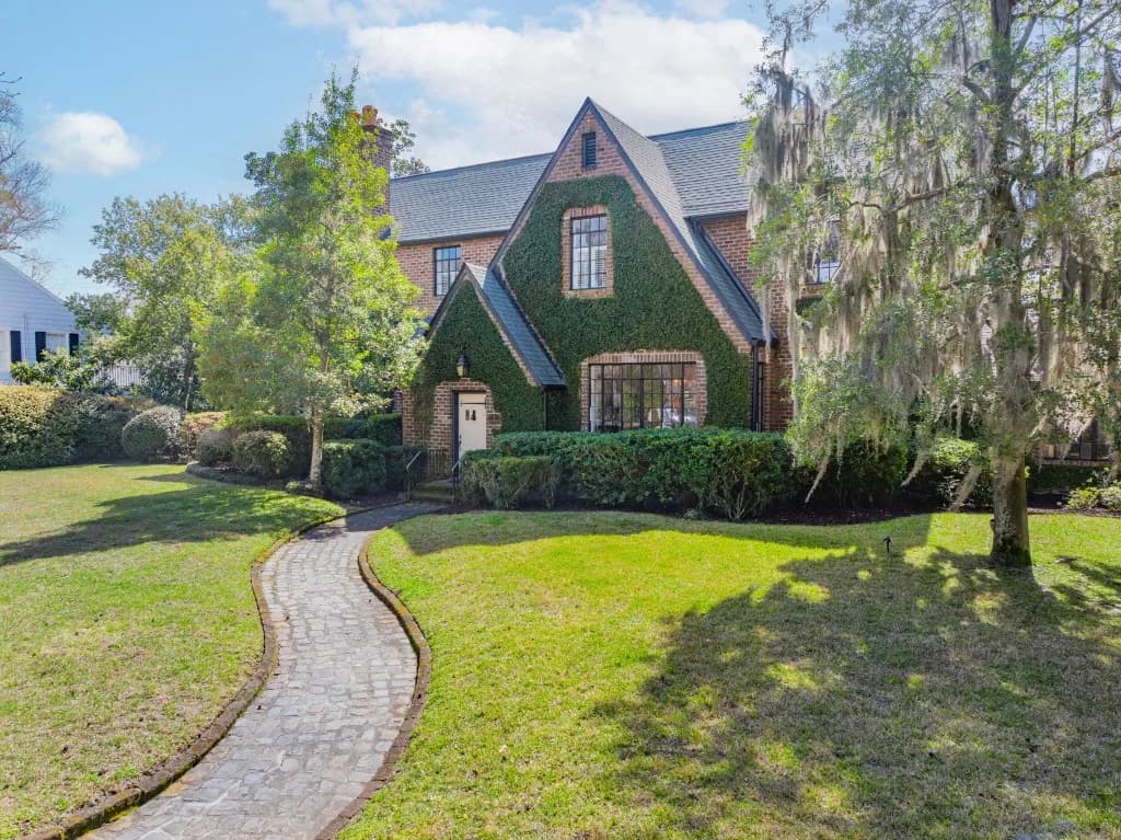 Tudor-style Greenville home exterior